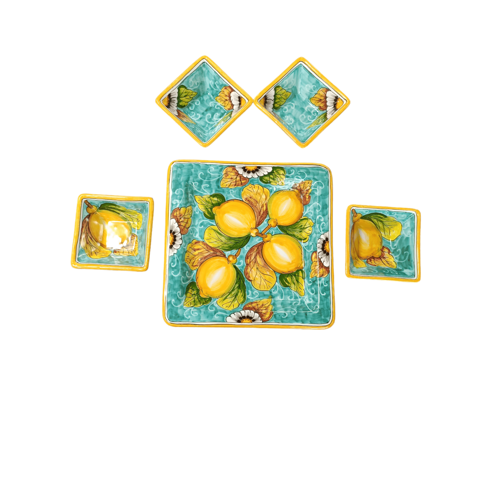 Antipastiera 4 Scomparti Fantasia Margherite - Sorrento è