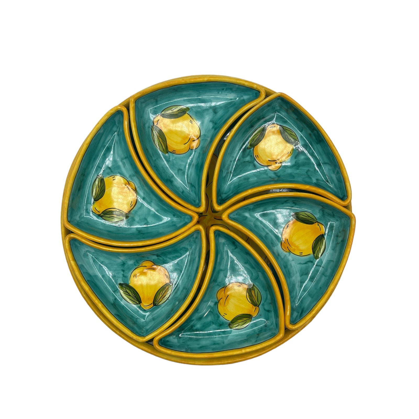 Antipastiera 6 Scomparti Fantasia Limoni - Sorrento è