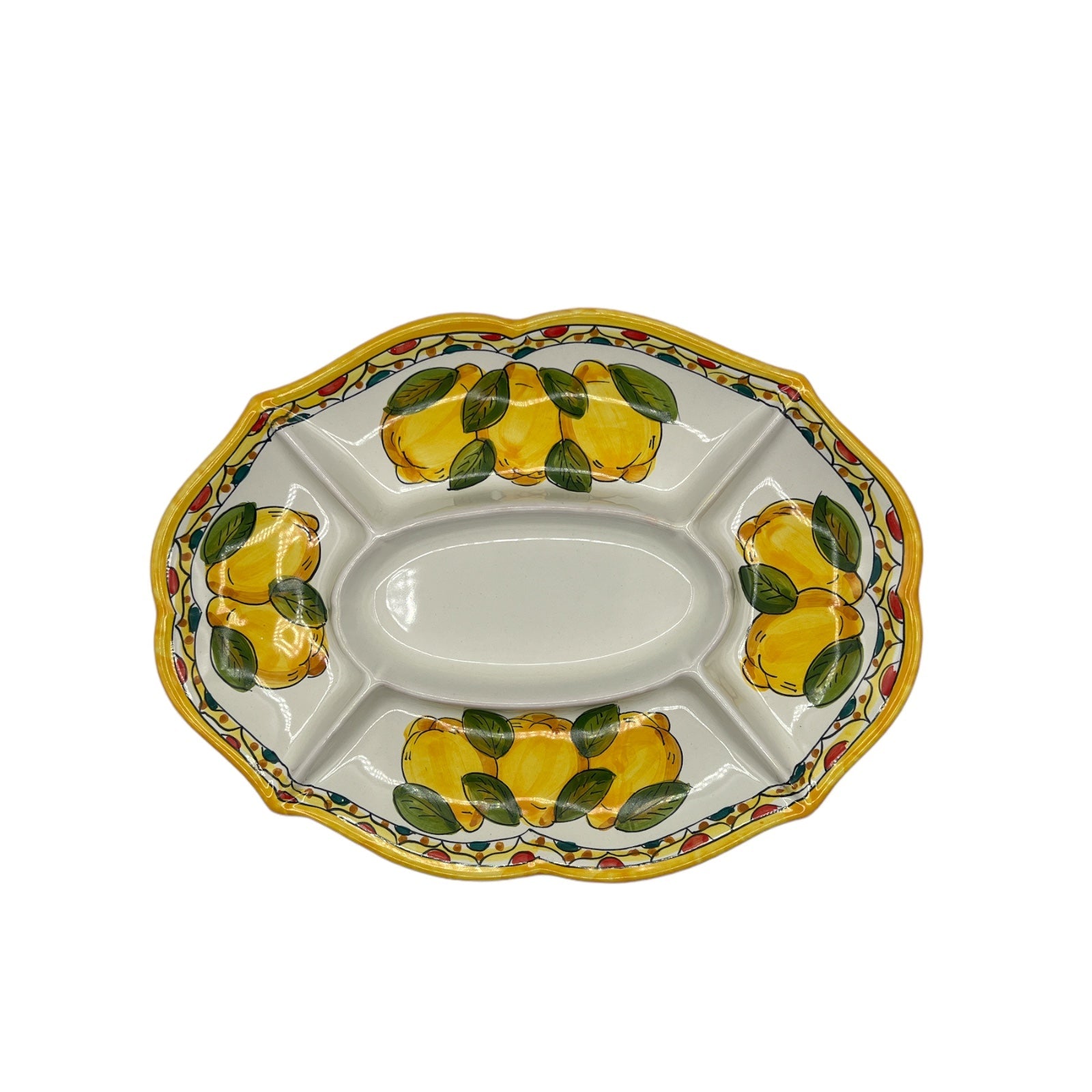 Antipastiera Fantasia Limoni Geometrico - Sorrento è