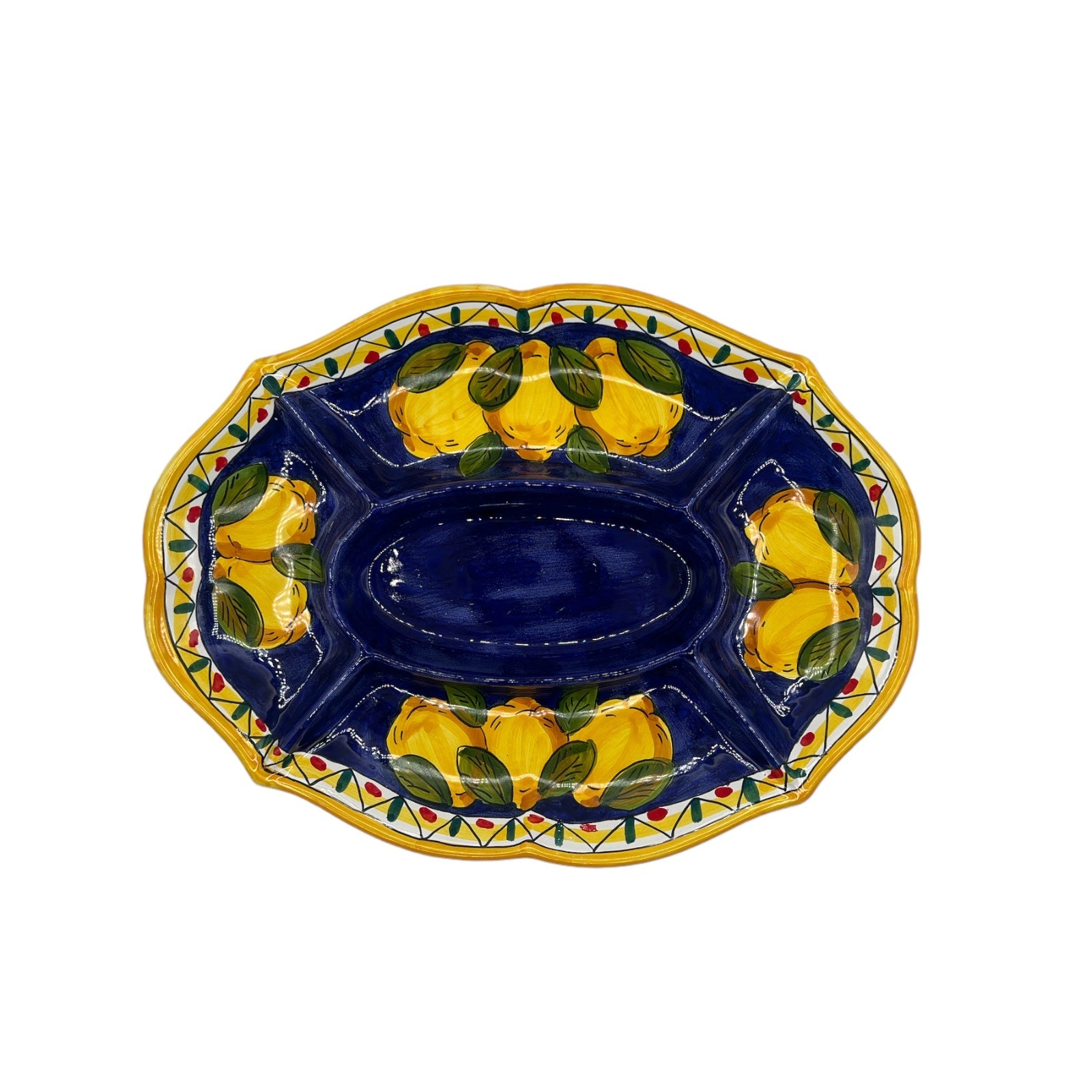 Antipastiera Fantasia Limoni Geometrico - Sorrento è