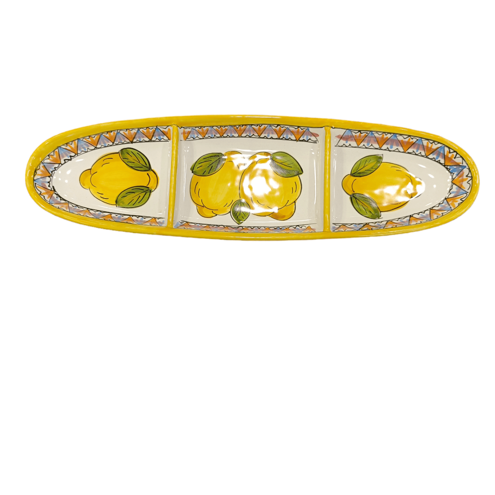 Antipastiera Fantasia Limoni Geometrico - Sorrento è