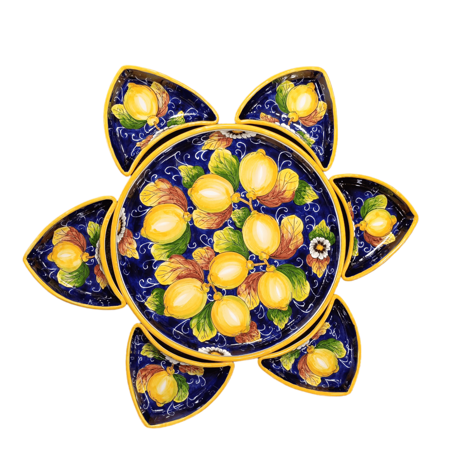 Antipastiera girella fantasia Fiori e Limoni - Sorrento è