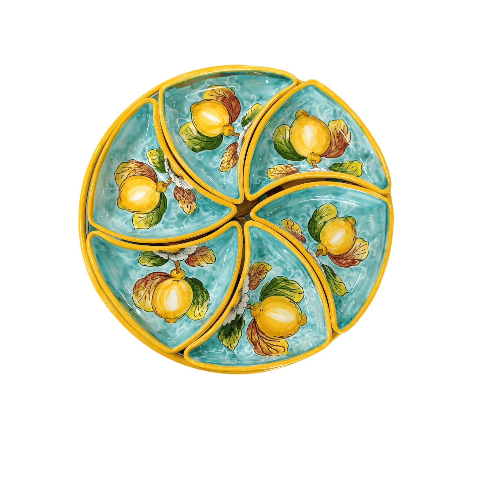 Antipastiera girella fantasia Fiori e Limoni - Sorrento è