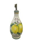 Bottiglia Olio Con Manico Fantasia Limoni E Fiori - Sorrento è