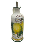 Bottiglia Olio Con Manico Fantasia Limoni E Fiori - Sorrento è