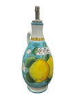 Bottiglia Olio Con Manico Fantasia Limoni E Fiori - Sorrento è