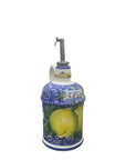 Bottiglia Olio Con Manico Fantasia Limoni e Fiori - Sorrento è