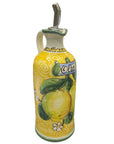 Bottiglia Olio Con Manico Fantasia Limoni E Fiori - Sorrento è