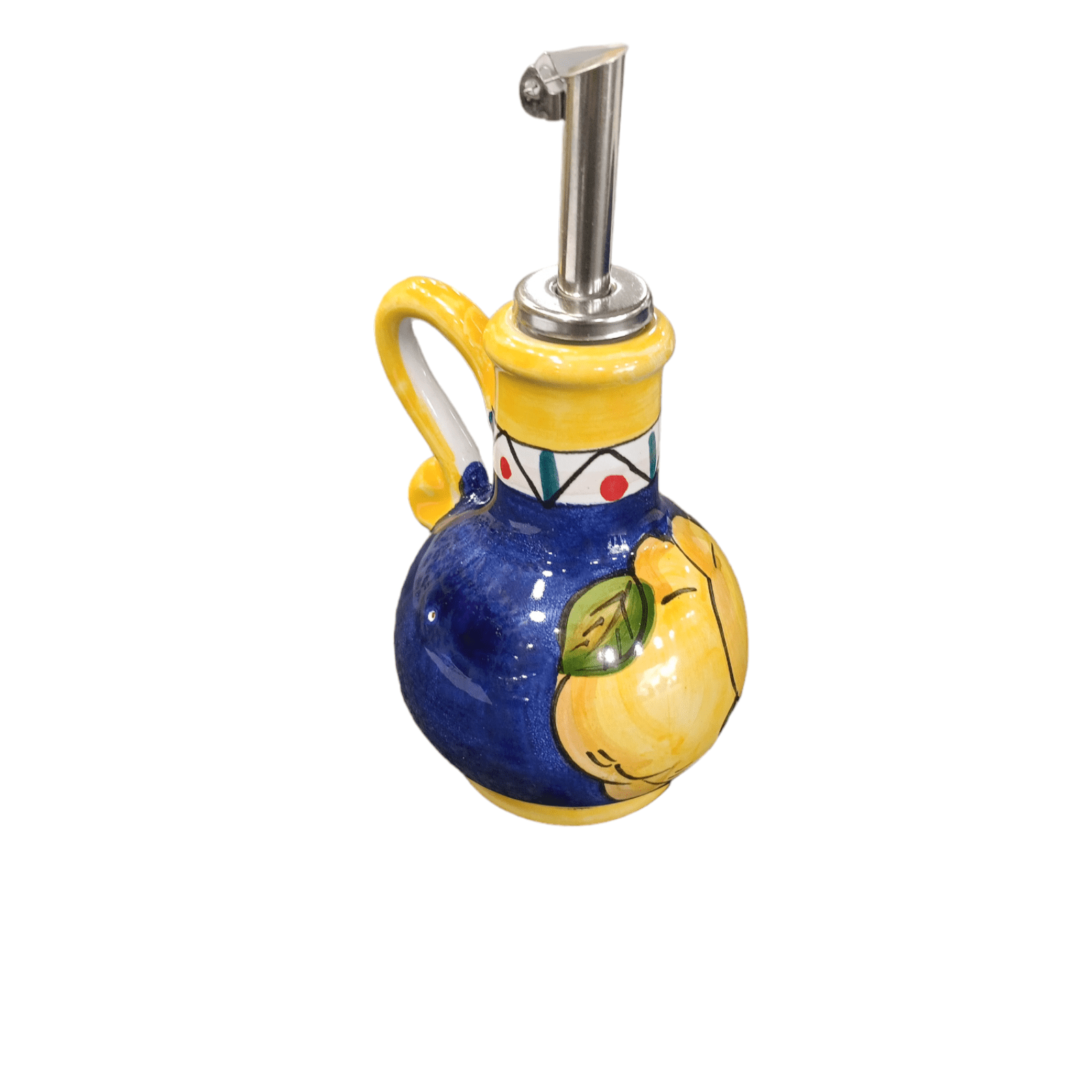 Bottiglia Olio Fantasia Limoni Geometrico - Sorrento è