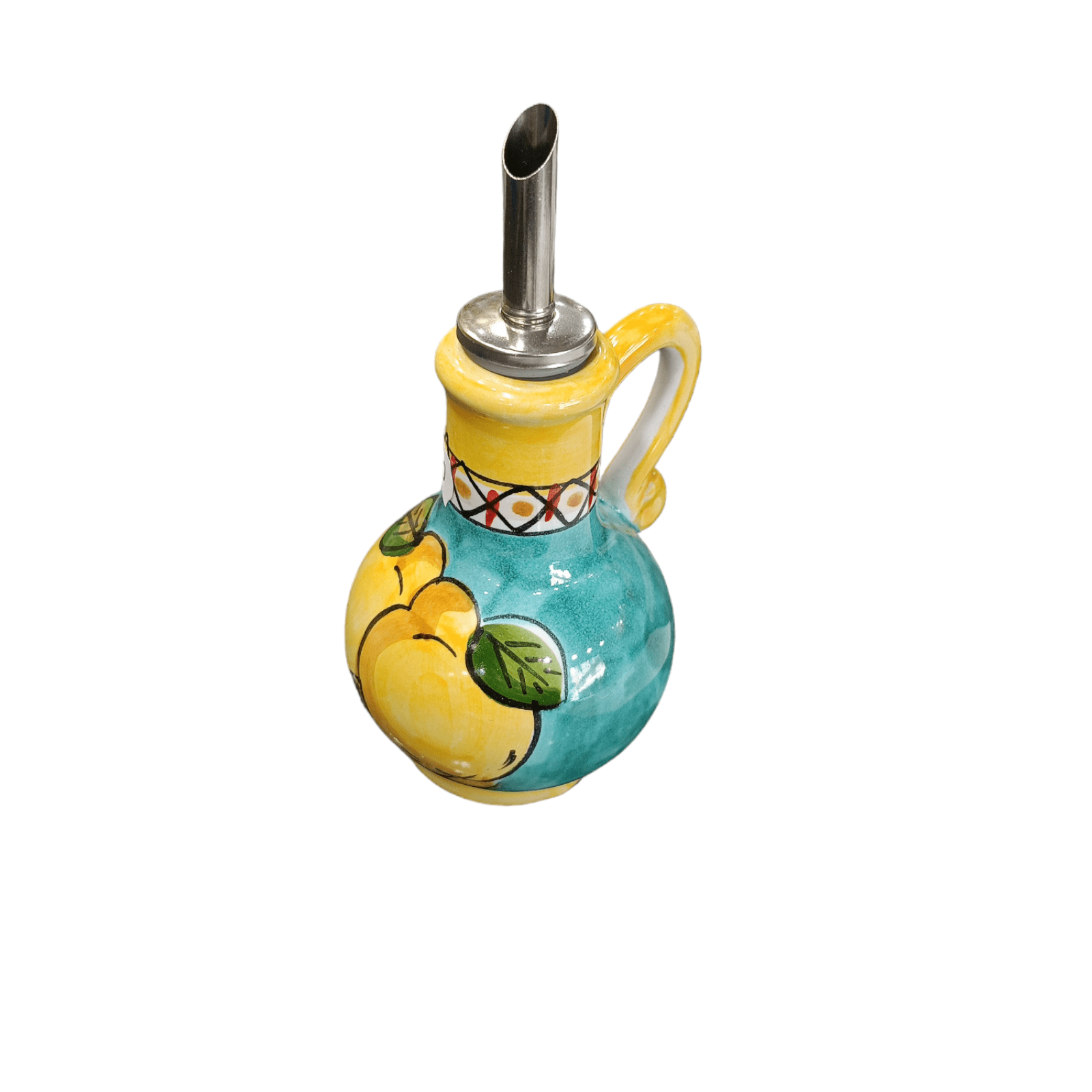 Bottiglia Olio Fantasia Limoni Geometrico - Sorrento è