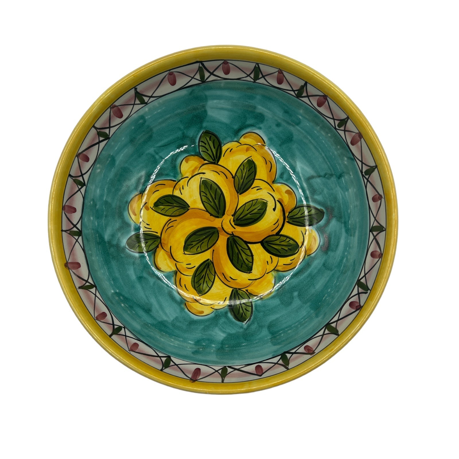 Ciotola Fantasia Limoni Geometrico 20CM - Sorrento è