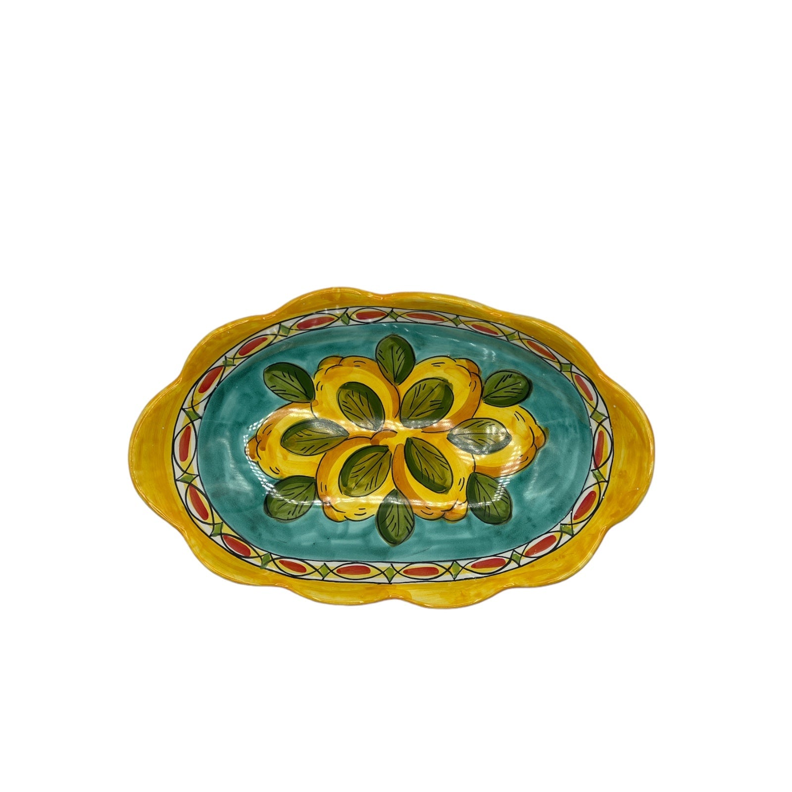 Ciotola Ovale Fantasia Limoni Geometrico - Sorrento è