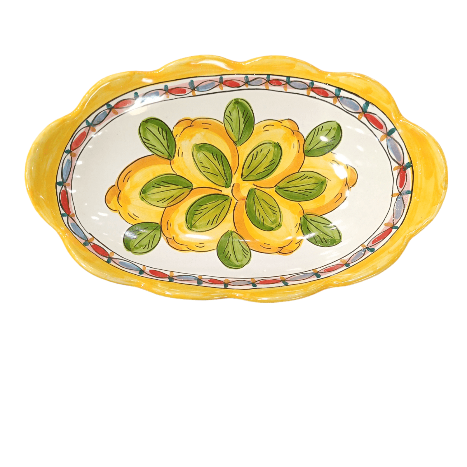 Ciotola Ovale Fantasia Limoni Geometrico - Sorrento è