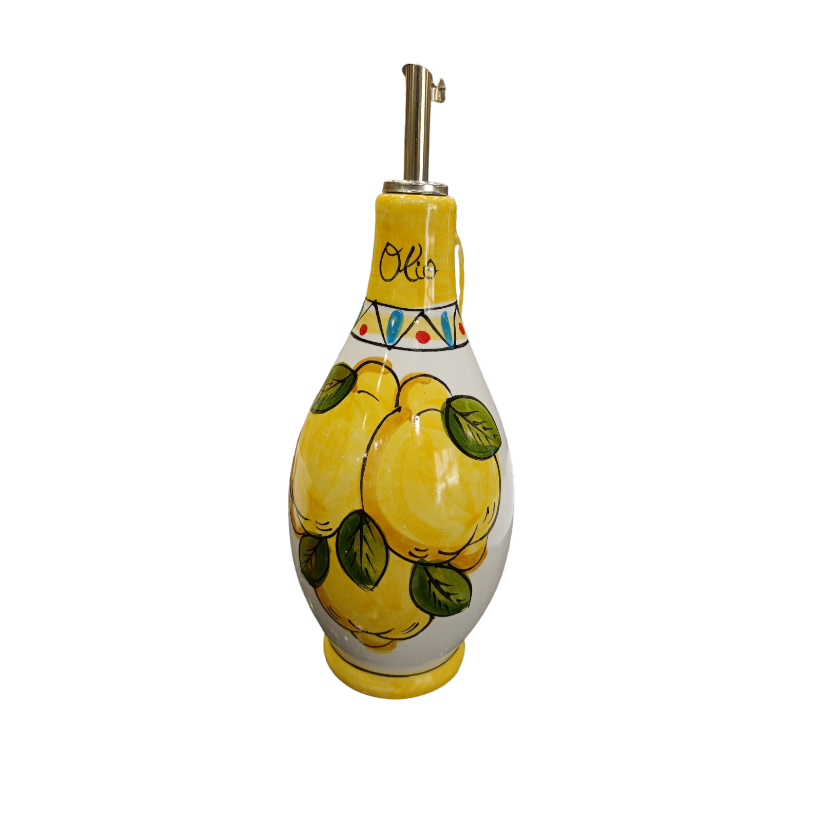 Geometric lemon fantasy oil bottle