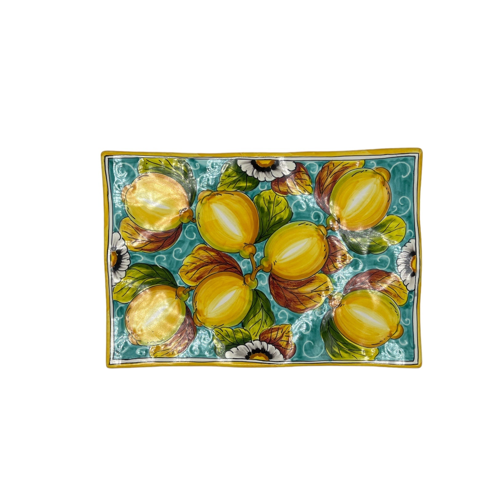 Piatto Carne Fantasia Limoni E Fiori - Sorrento è