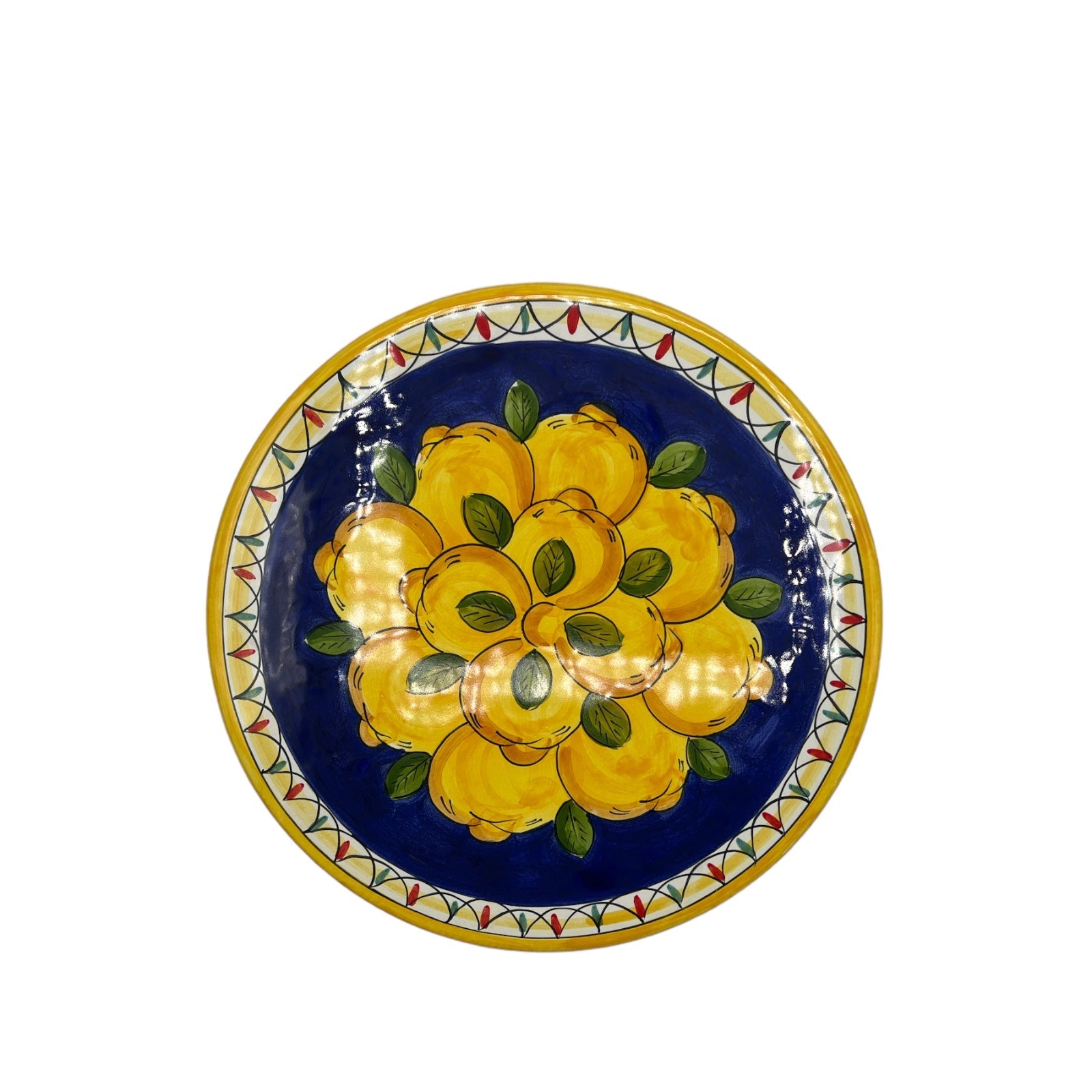 Piatto Disco Fantasia Limoni Geometrico - Sorrento è