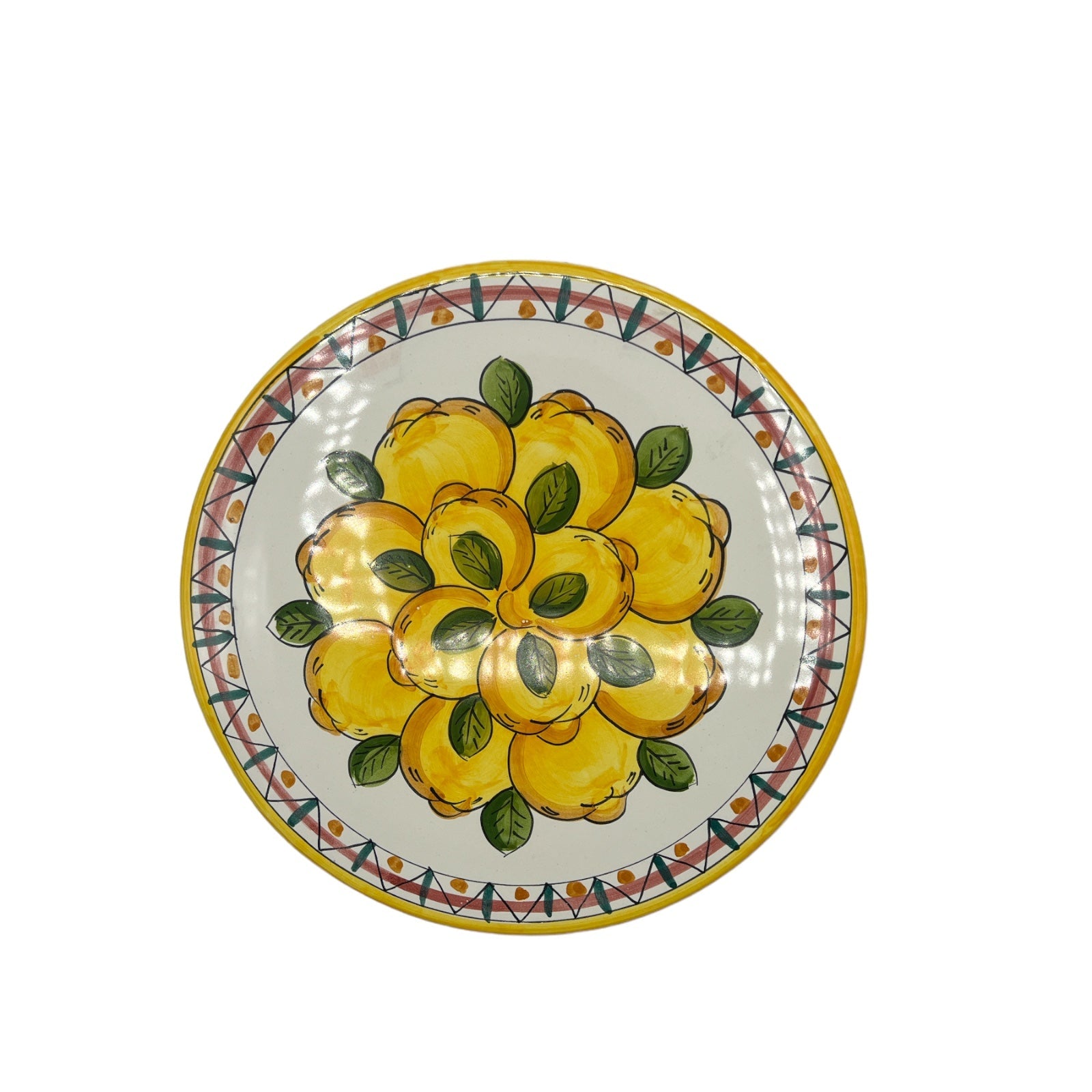Piatto Disco Fantasia Limoni Geometrico - Sorrento è