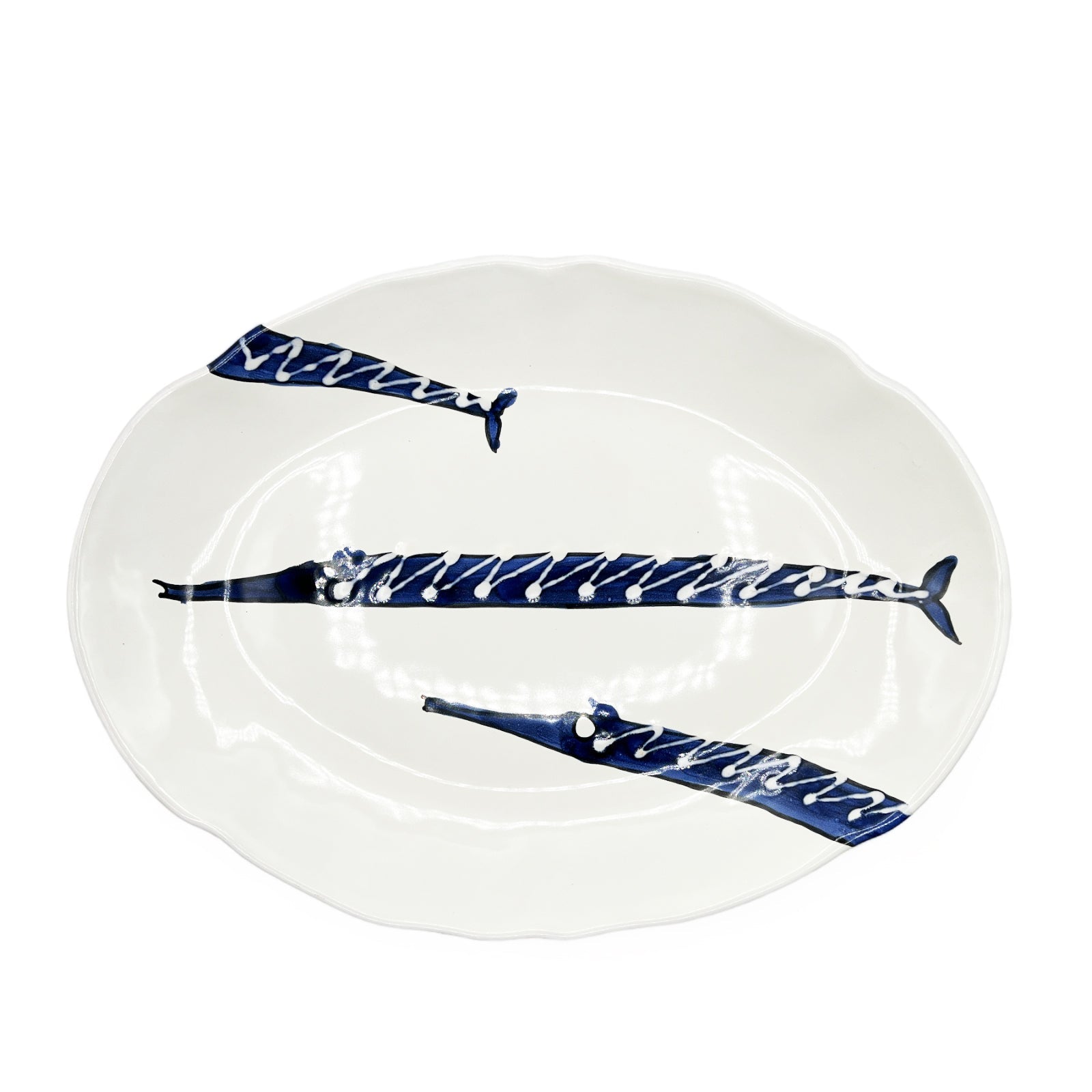 Piatto Ovale Ondulato Fantasia Polipo - Sorrento è