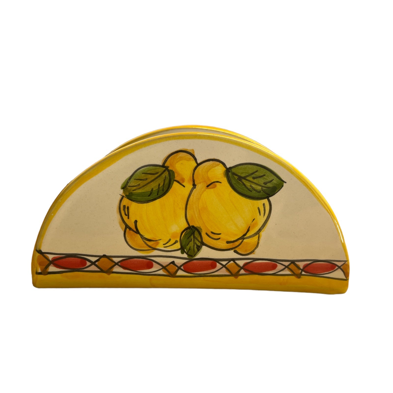 Porta Tovaglioli Fantasia Limoni Geometrico - Sorrento è