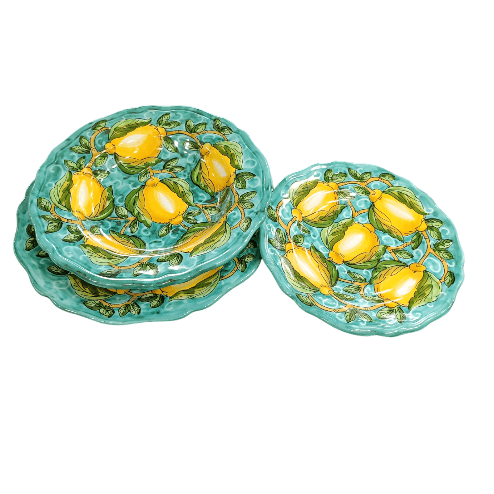 Set Piatto piano, fondo e dessert decoro Alex - Sorrento è