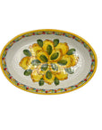 Vassoio Fondo Ovale Fantasia Limoni Geometrico - Sorrento è
