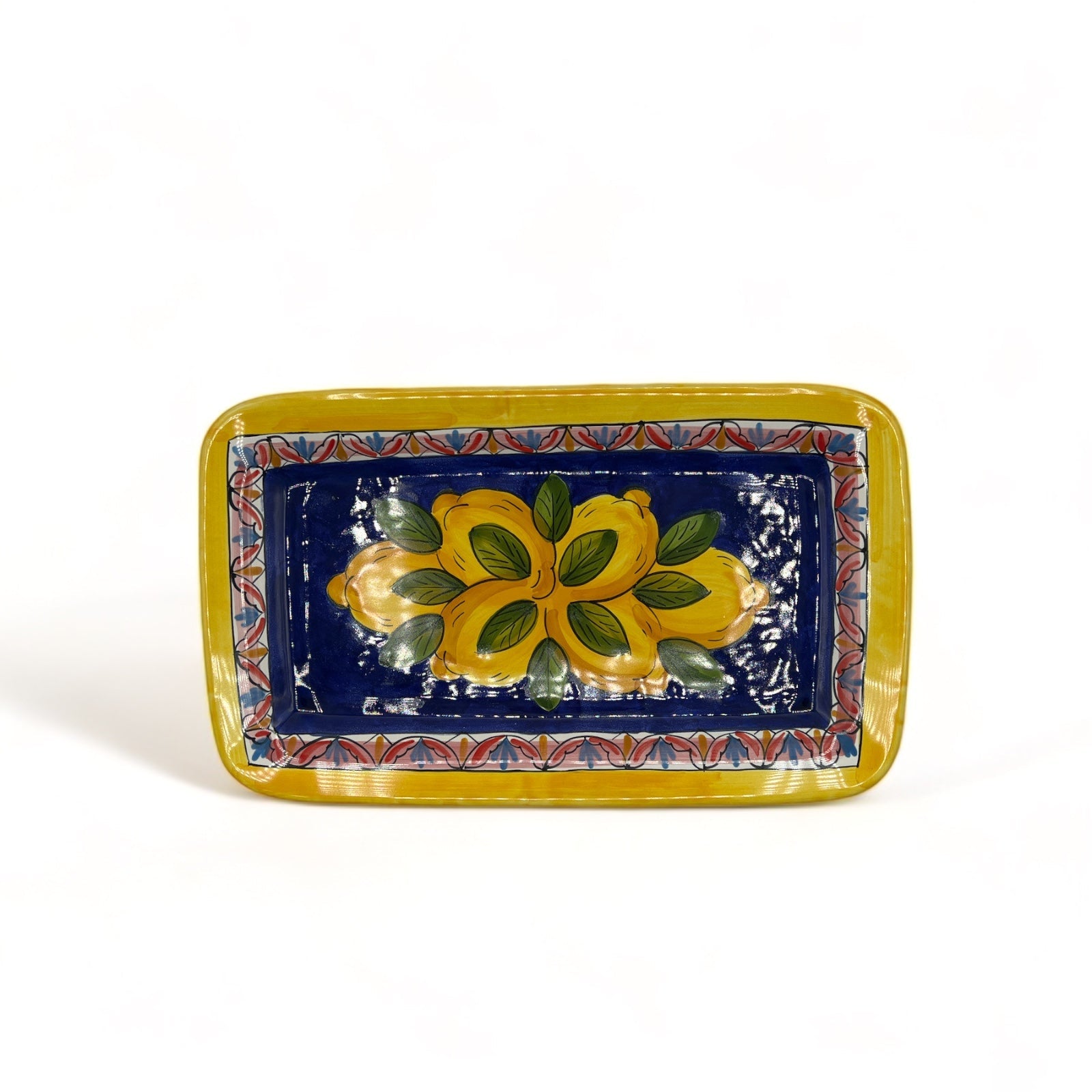 Vassoio Rettangolare Fantasia Limoni Geometrico - Sorrento è